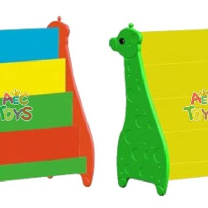 ชั้นวางหนังสือยีราฟ โชว์ปก 4 ชั้น พลาสติก 82*56*98 ซม.